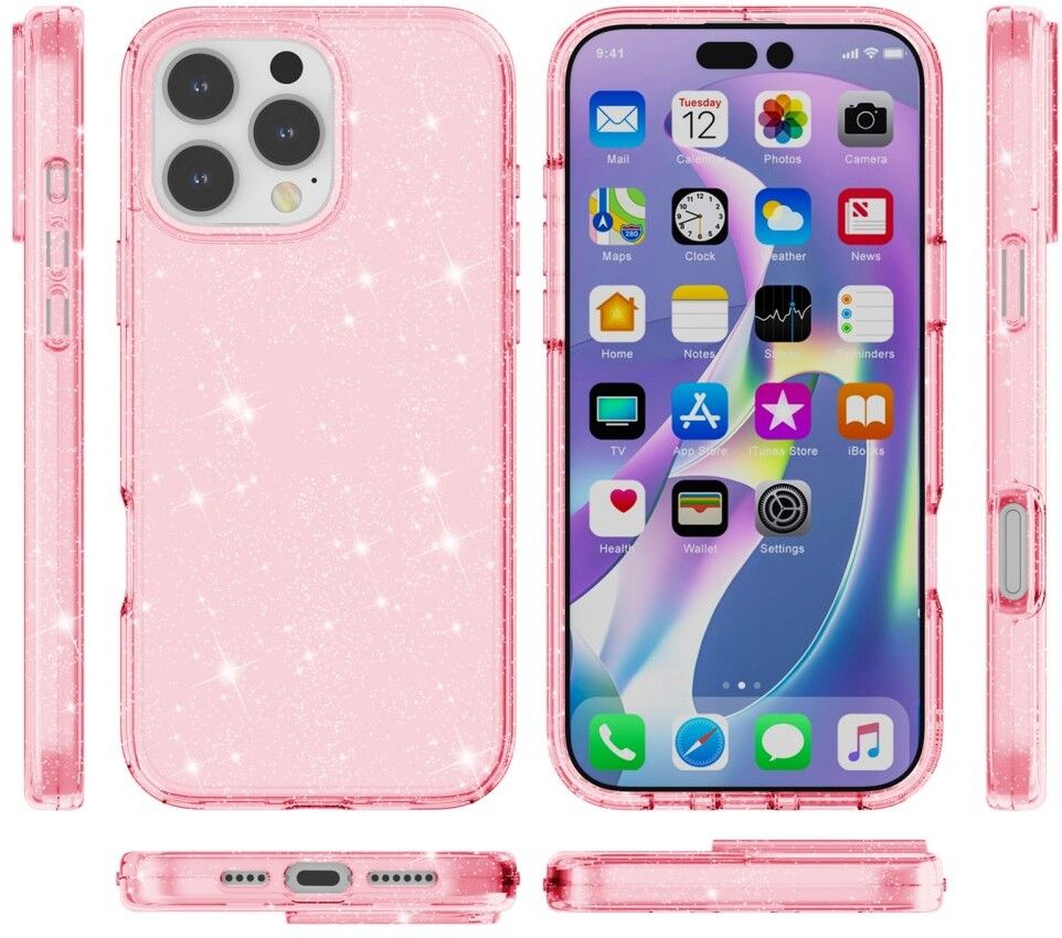 Trolsk Glittery Hard Case (iPhone 16 Pro) - Transparent | iPhone - iPhone 16 Pro - Skal & fodral - Glitterskal | AlltMobil