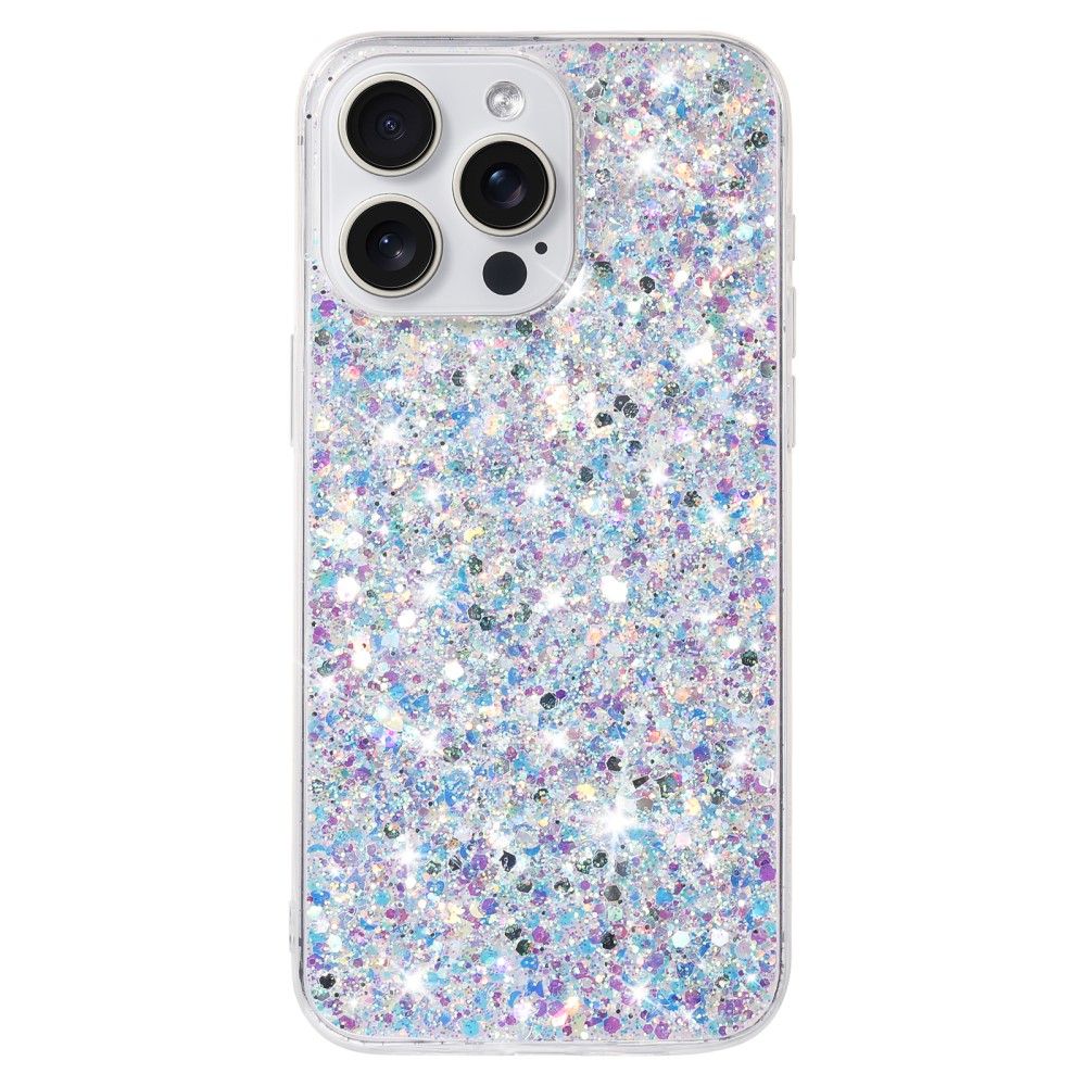 Trolsk Glittrigt iPhone-skal (iPhone 15 Pro) - Silver | iPhone - iPhone 15 Pro - Skal & fodral - Bling | AlltMobil
