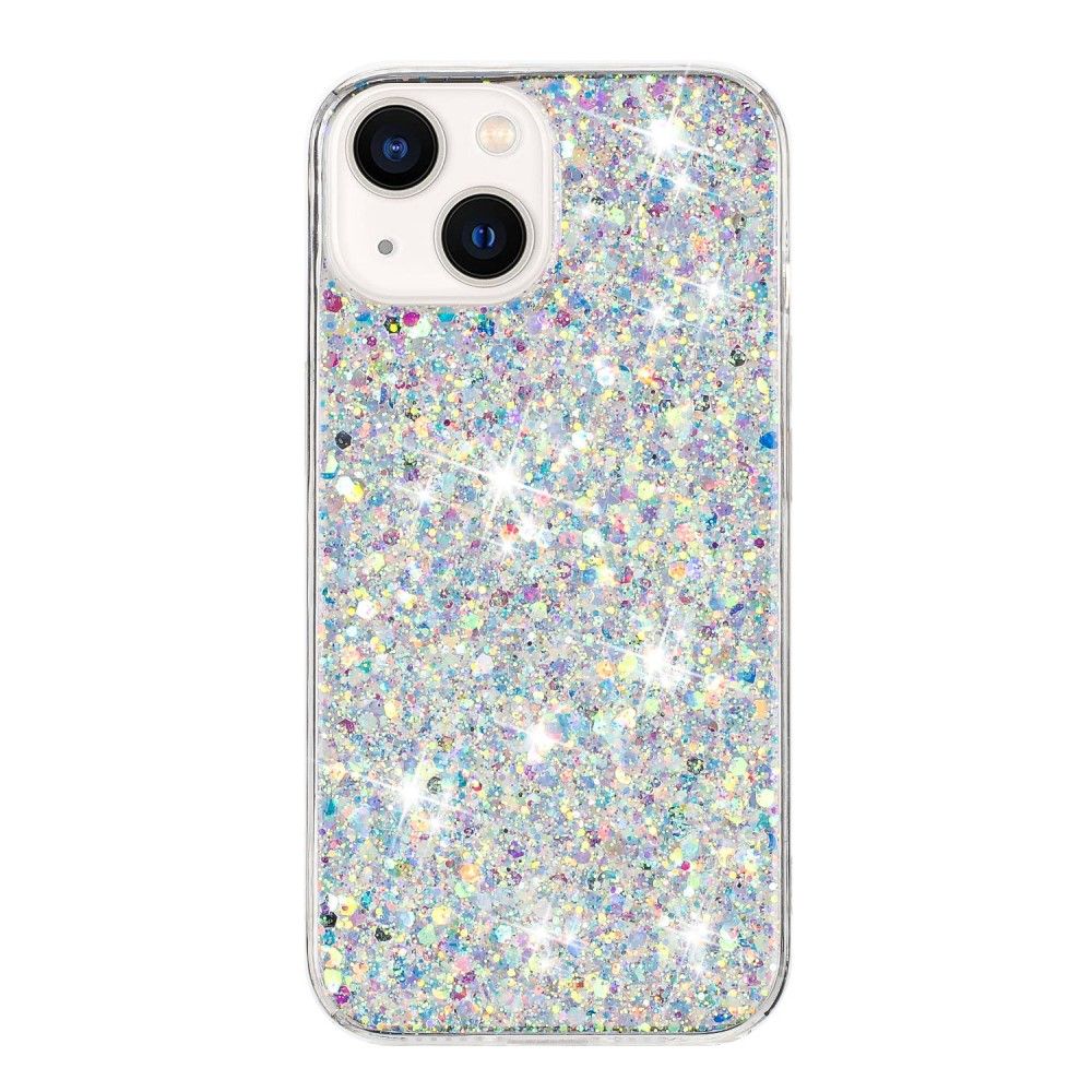 Trolsk Glittrigt iPhone-skal (iPhone 15) - Silver | iPhone - iPhone 15 - Skal & fodral - Bling | AlltMobil