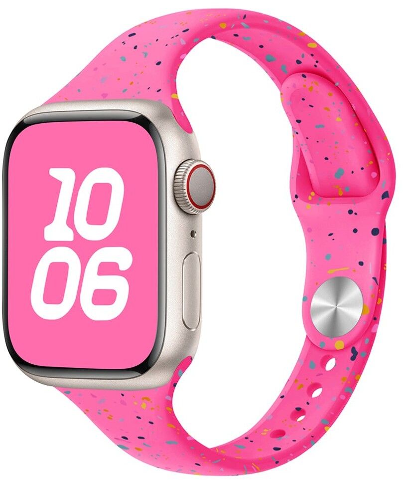 Trolsk Hot Pink Silicone Strap (Watch 49/46/45/44/42mm) | Apple Watch - Generella tillbehör - Armband - Series 1-9 42-45mm - Silikonarmband | AlltMobil