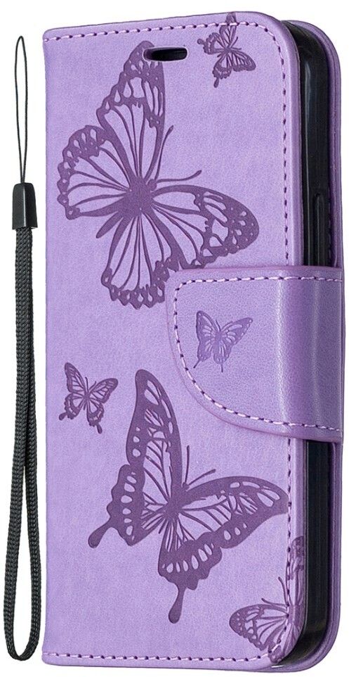 Trolsk Imprint Butterflies Wallet (iPhone 12 mini) - Lila | iPhone - iPhone 12 mini - Barntillbehör - Skal & fodral | AlltMobil