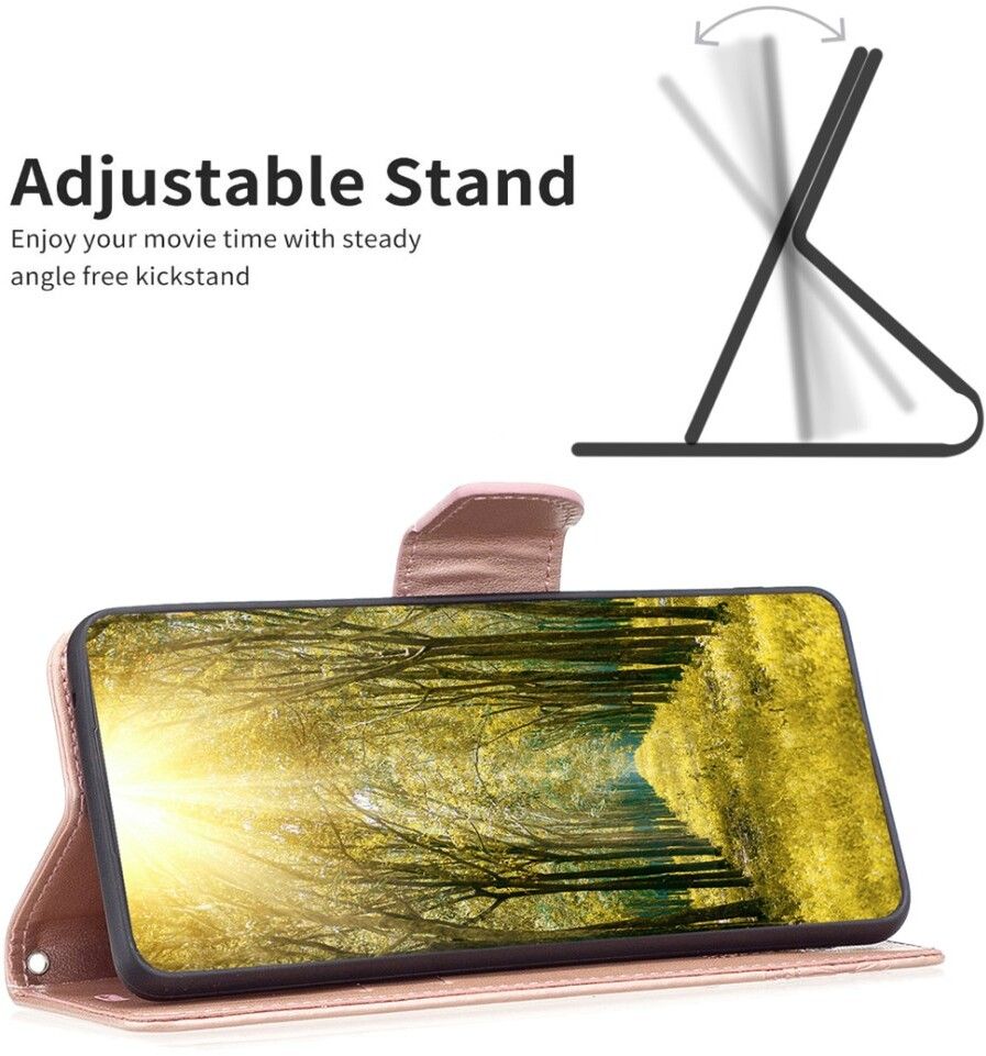 Trolsk Imprint Butterflies Wallet (iPhone 16) - Roséguld | iPhone - iPhone 16 - Skal & fodral - Läderfodral | AlltMobil
