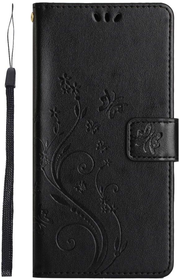 Trolsk Imprint Flower Wallet (iPhone 17 Pro) - Svart | iPhone - iPhone 17 Pro - Skal & fodral - Läderfodral | AlltMobil