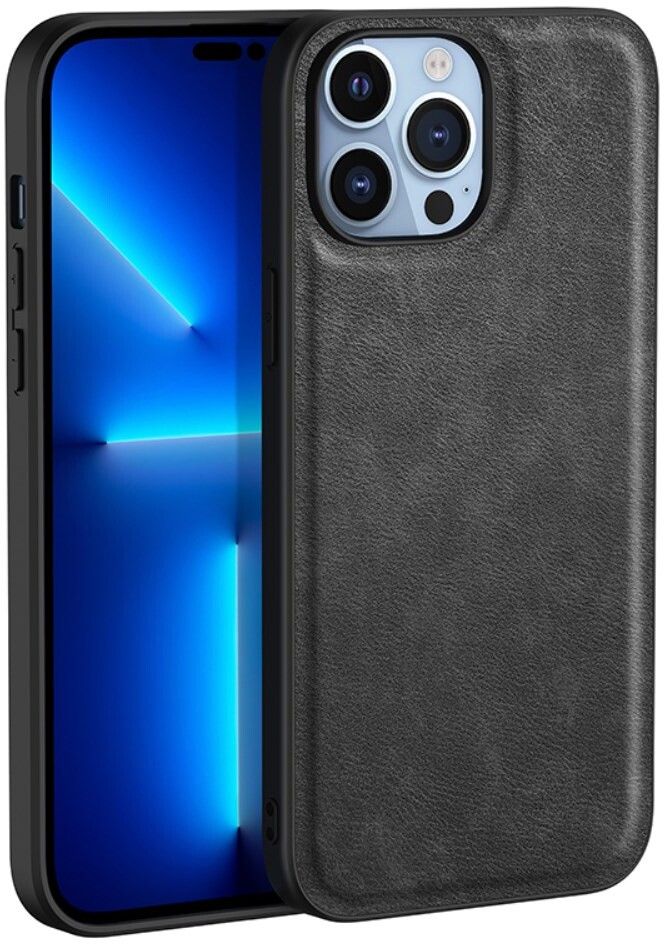 Trolsk Leather Back Cover (iPhone 16 Pro Max) - Svart | iPhone - iPhone 16 Pro Max - Skal & fodral - Läderfodral | AlltMobil