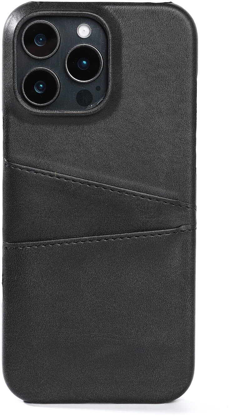 Trolsk Leather Card Case (iPhone 16 Pro) - Svart |  | AlltMobil