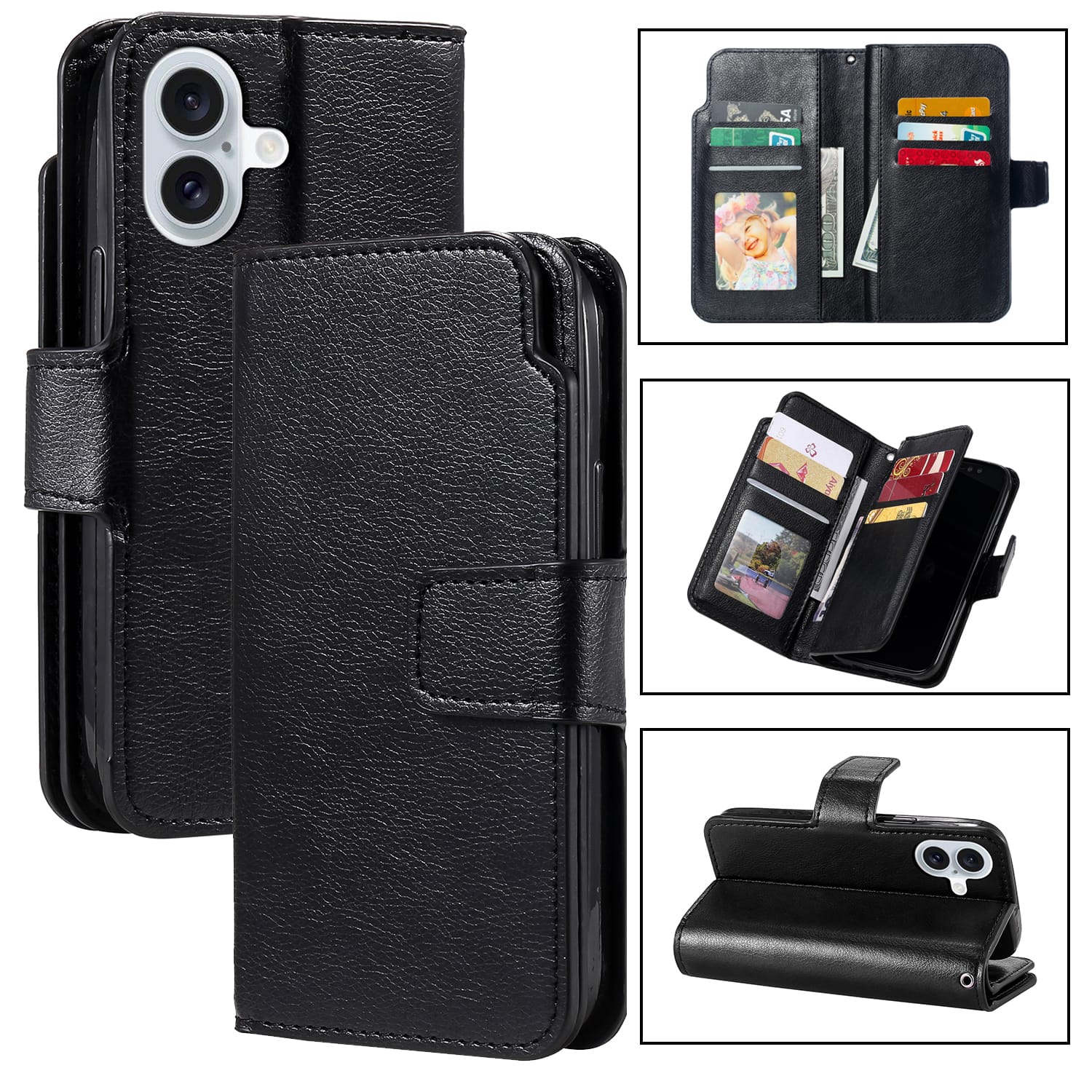Trolsk Leather Wallet (iPhone 17) - Svart |  | AlltMobil