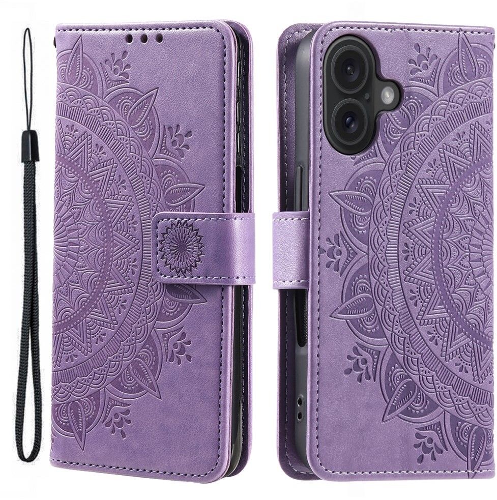 Trolsk Mandala Wallet with Strap (iPhone 16) - Roséguld | iPhone - iPhone 16 - Skal & fodral - Plånboksfodral | AlltMobil
