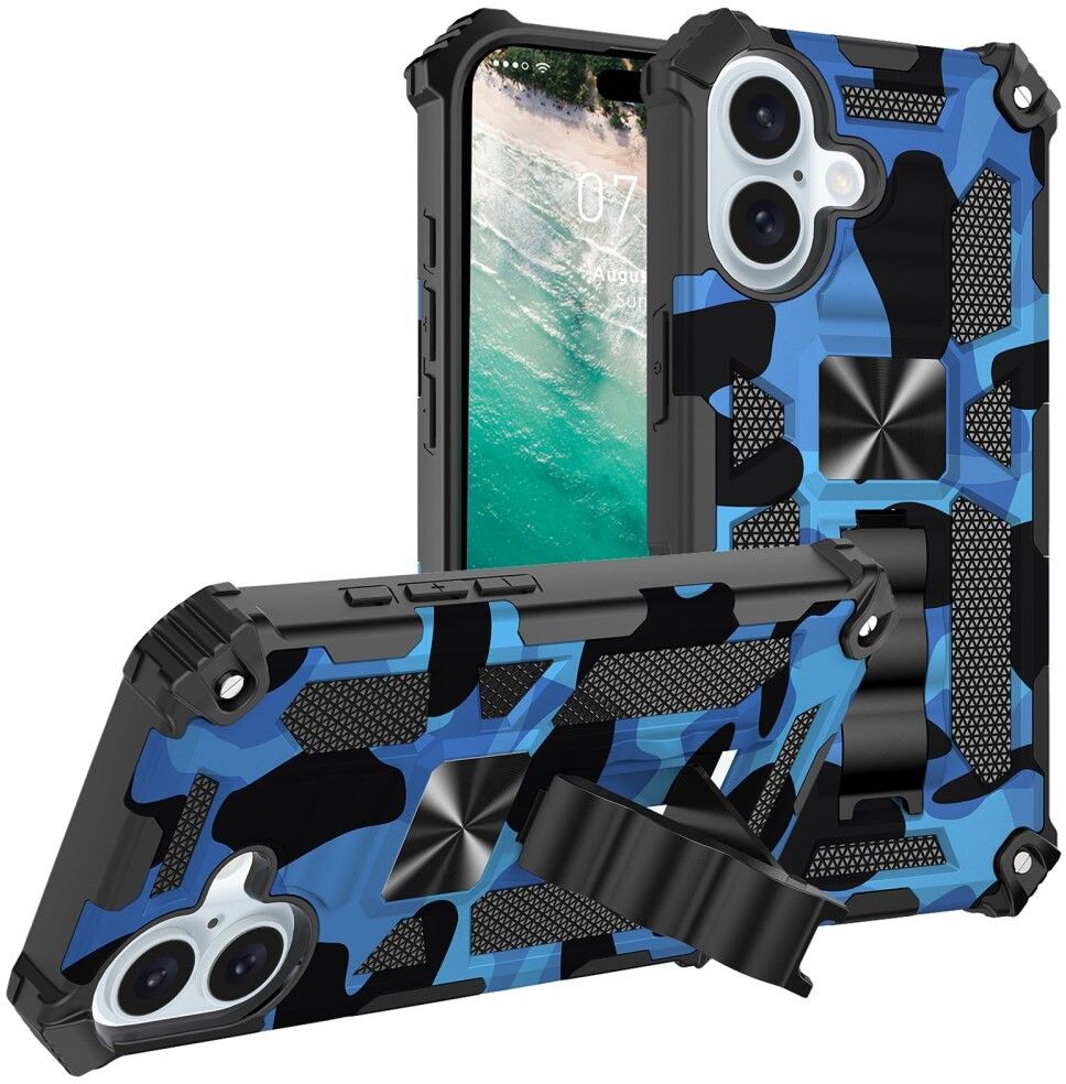 Trolsk Military Camouflage Case (iPhone 16) - Blå