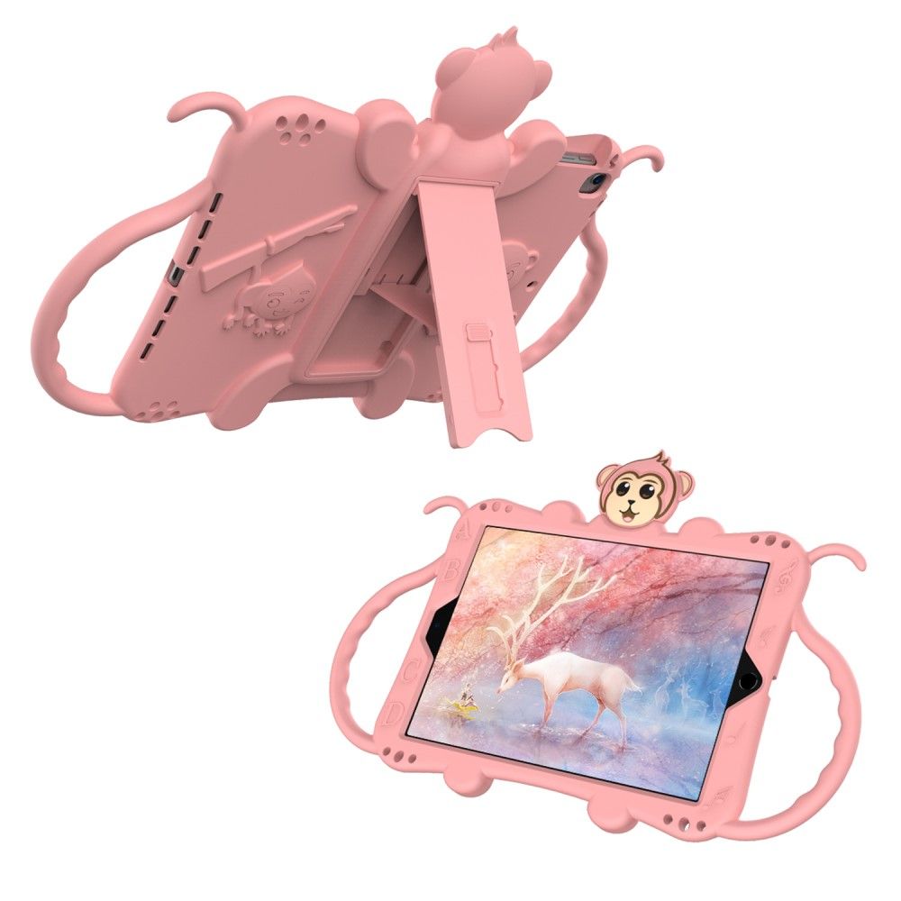 Trolsk Monkey Case with strap (iPad 9,7/Air 1/2) - Ljusrosa | iPad - iPad 9,7 - Barntillbehör - Skal & fodral | AlltMobil