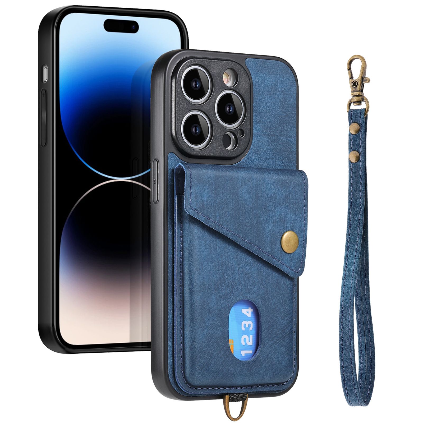 Trolsk Plånboksskal med Handrem (iPhone 14) - Svart | iPhone - iPhone 14 - Fodral - Plånboksfodral | AlltMobil