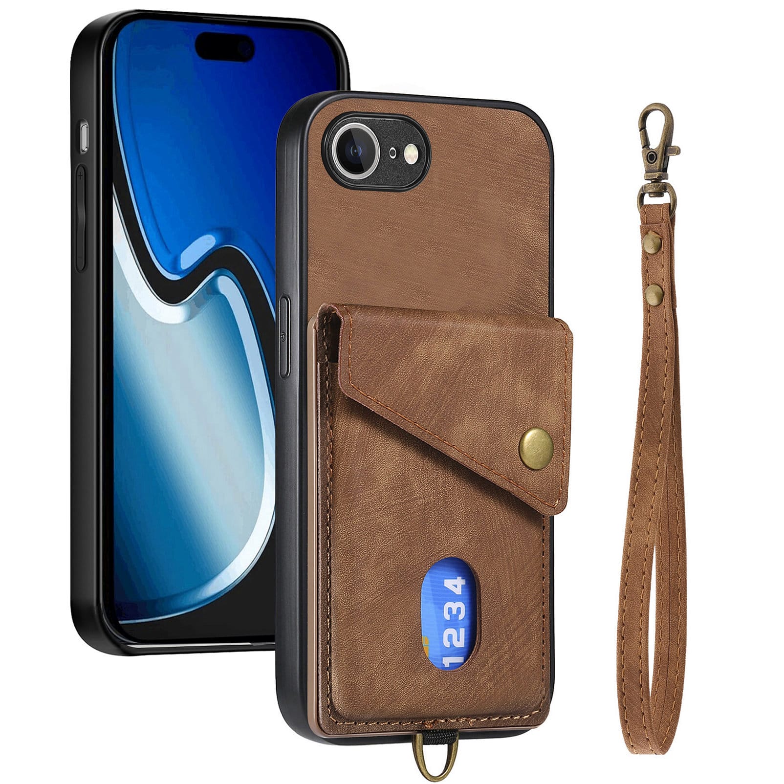Trolsk Plånboksskal med Handrem (iPhone 16e) - Svart |  | AlltMobil