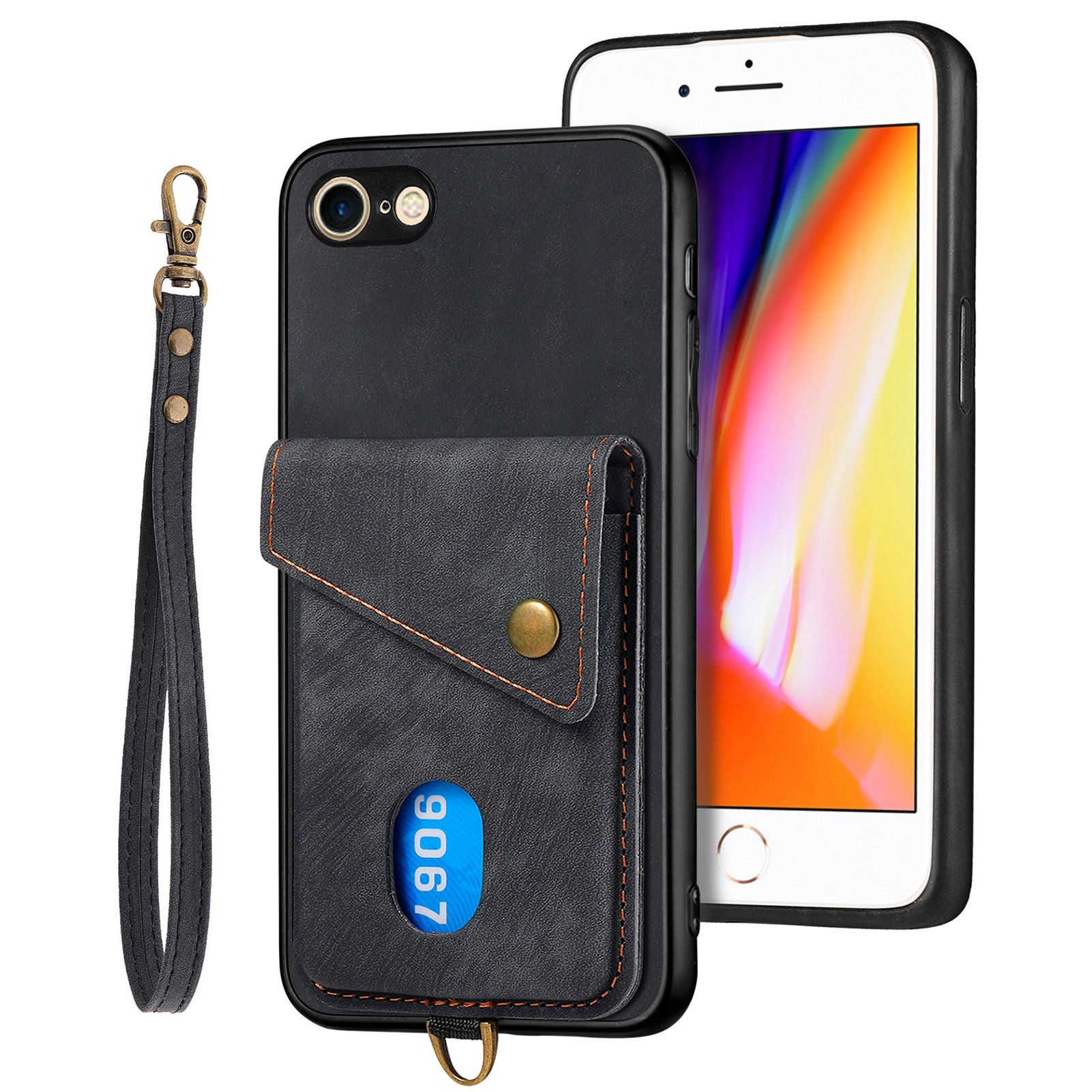Trolsk Plånboksskal med Handrem (iPhone SE3/SE2/8/7) - Rosa | iPhone - iPhone SE3 (2022) - Skal & fodral - Plånboksfodral | AlltMobil