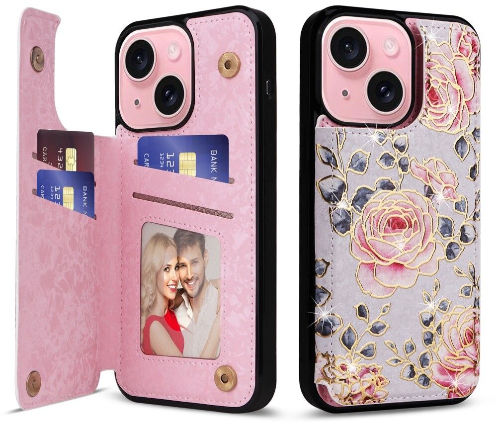 Trolsk Plånboksskal med Rosor (iPhone 15) | iPhone - iPhone 15 - Barntillbehör - Skal & fodral | AlltMobil
