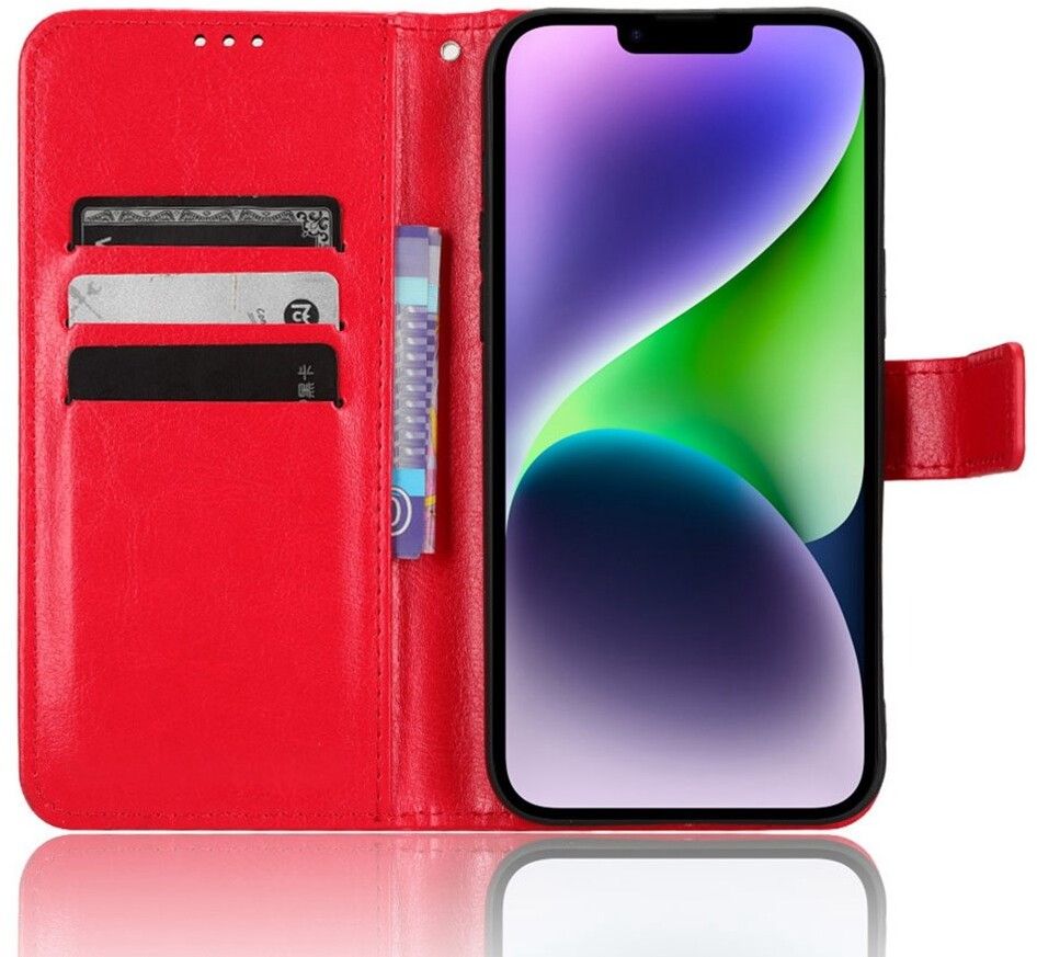 Trolsk Rött Fodral (iPhone 14) | iPhone - iPhone 14 - Fodral - Läderfodral | AlltMobil
