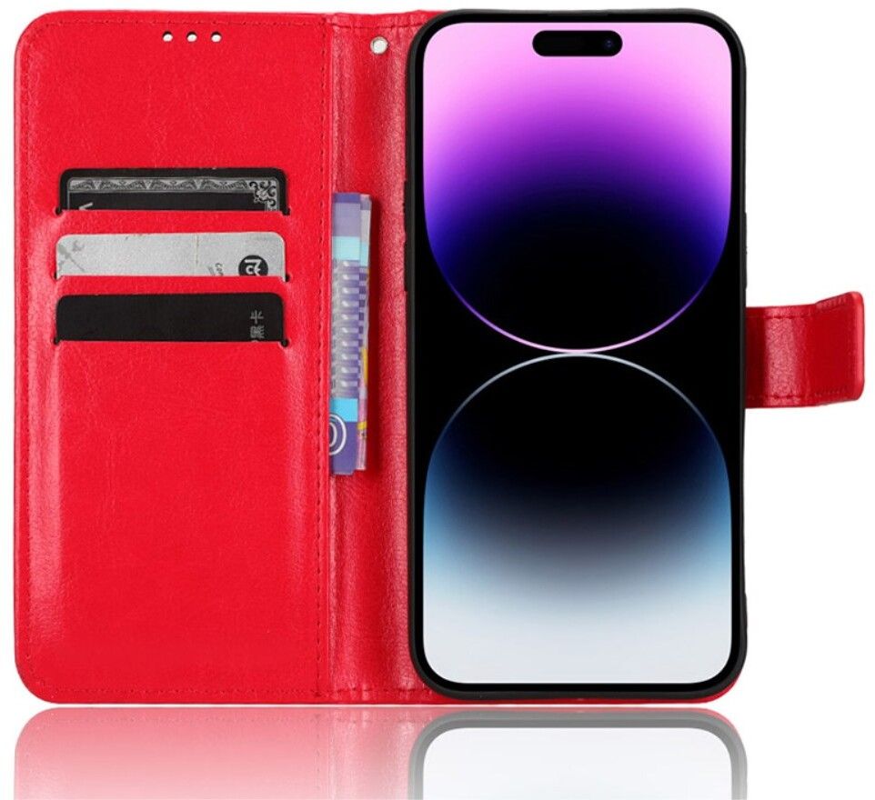 Trolsk Rött Fodral (iPhone 15 Pro Max) | iPhone - iPhone 15 Pro Max - Skal & fodral - Läderfodral | AlltMobil