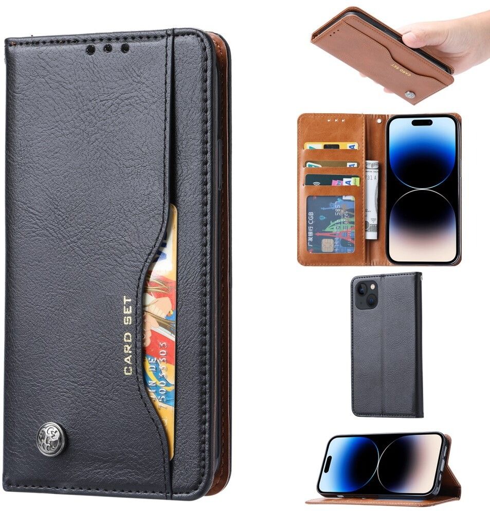 Trolsk Svart Telefonfodral (iPhone 15) | iPhone - iPhone 15 - Skal & fodral - Läderfodral | AlltMobil