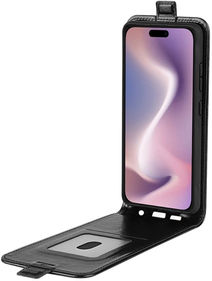 Trolsk Vertical Flip Cover (iPhone 16 Pro) - Svart | iPhone - iPhone 16 Pro - Skal & fodral - Läderfodral | AlltMobil