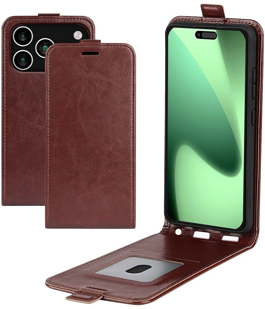 Trolsk Vertical Flip Cover (iPhone 17 Pro) - Brun
