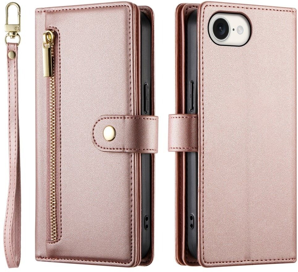 Trolsk Zipper Crossbody Phone Bag (iPhone 16e) - Svart | iPhone - iPhone 16e - Skal & fodral - Läderfodral | AlltMobil