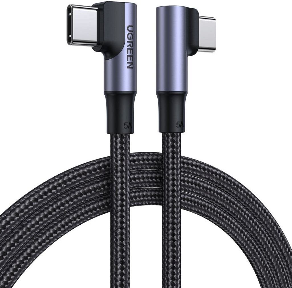 Ugreen Angled USB-C to USB-C Cable | Tillbehör - Kablar - USB-C till USB-C-kablar | AlltMobil