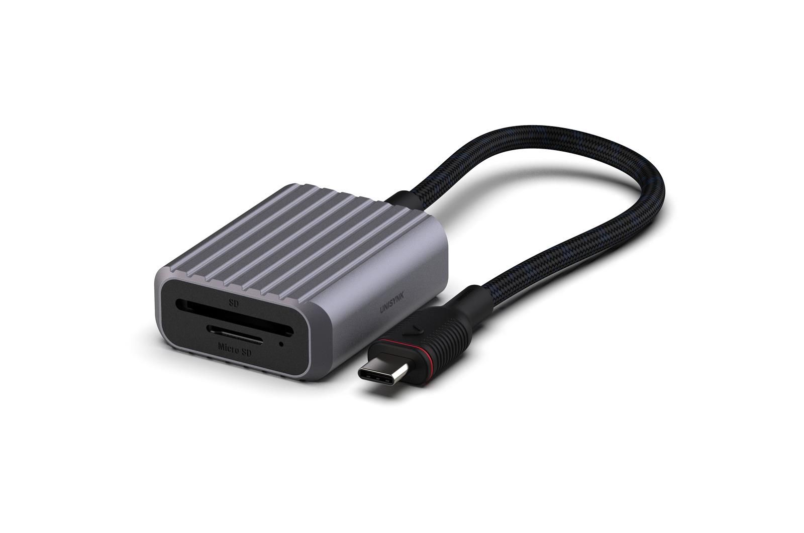 Unisynk USB-C to Card Adapter - Svart | iPad - Generella iPad-tillbehör - Kablar - Adaptrar | AlltMobil