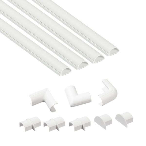 Vivanco Round Cable Trunking Set 20 x 10mm