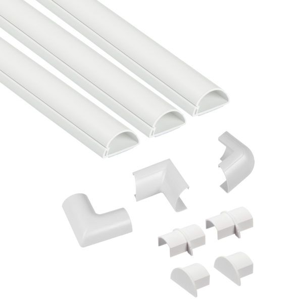 Vivanco Round Cable Trunking Set 30 x 15mm