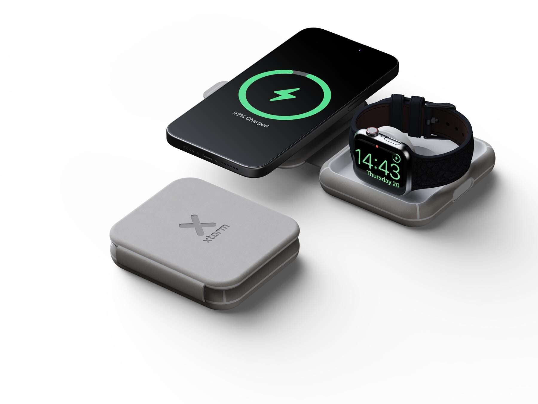 Xtorm XWF21 Foldable Wireless Travel Charger 2in1 | Tillbehör - Laddare - Qi-laddare | AlltMobil